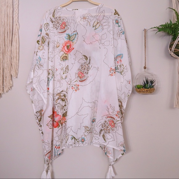 Z&L Boho Swimsuit Cover Up Poncho Flower Print - Picture 5 of 7